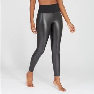 Spanx by Assets Pleather Leggings NWOT